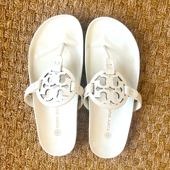 TORY BURCH Miller Cloud Sandals in New Ivory - Picture 1 of 3